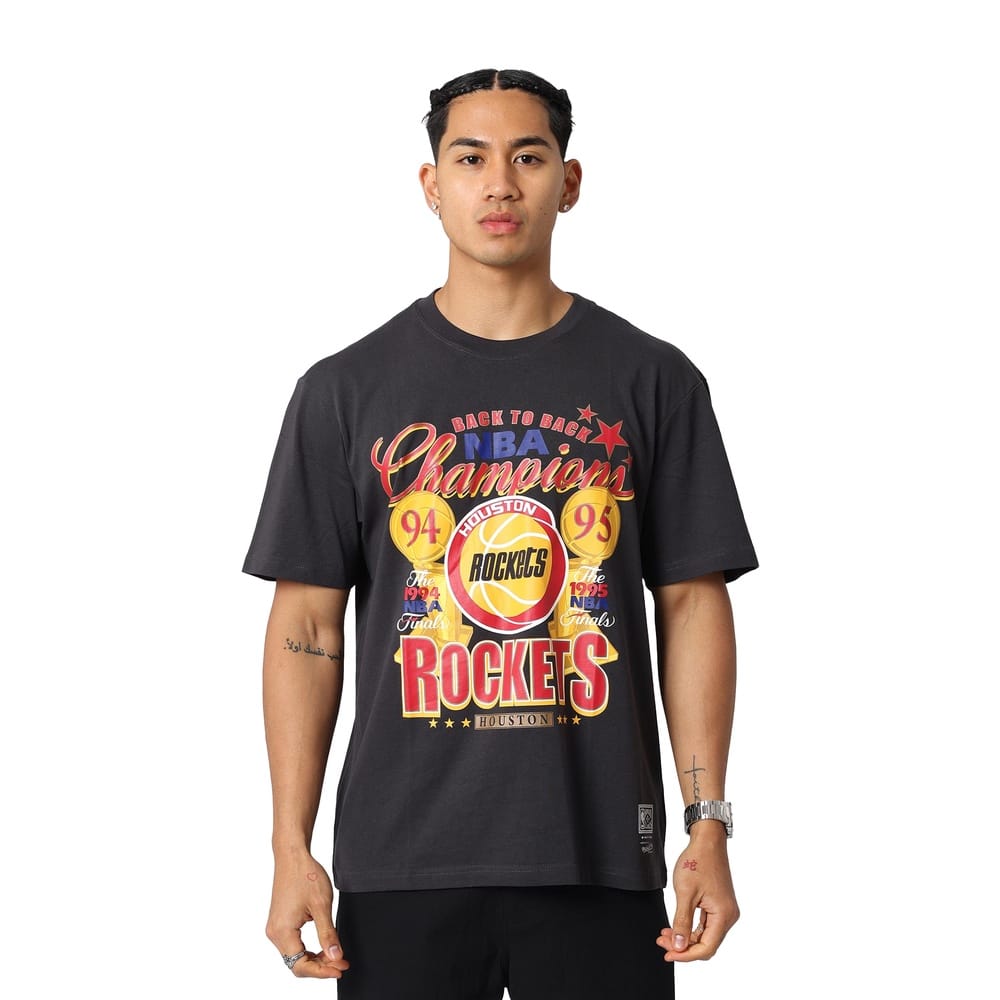 Mitchell & Ness Chasing Dreams Houston Rockets Tee - Washed Black