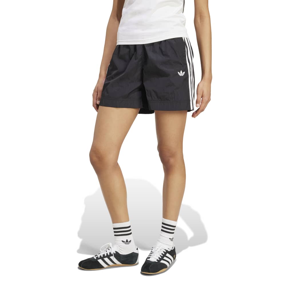 adidas Womens Adicolor 3-Stripes Woven Short - Black / White