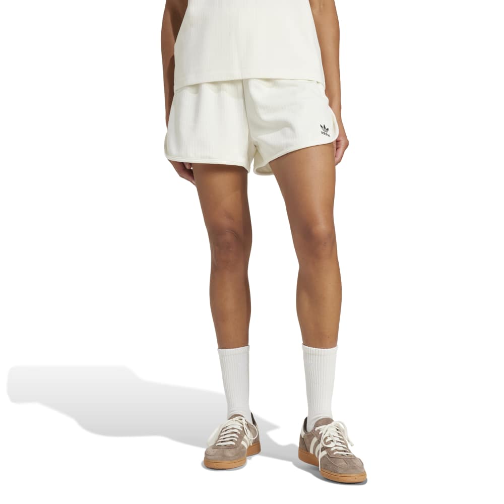 adidas Womens Essentials Winterized Wide Rib Short - Off White