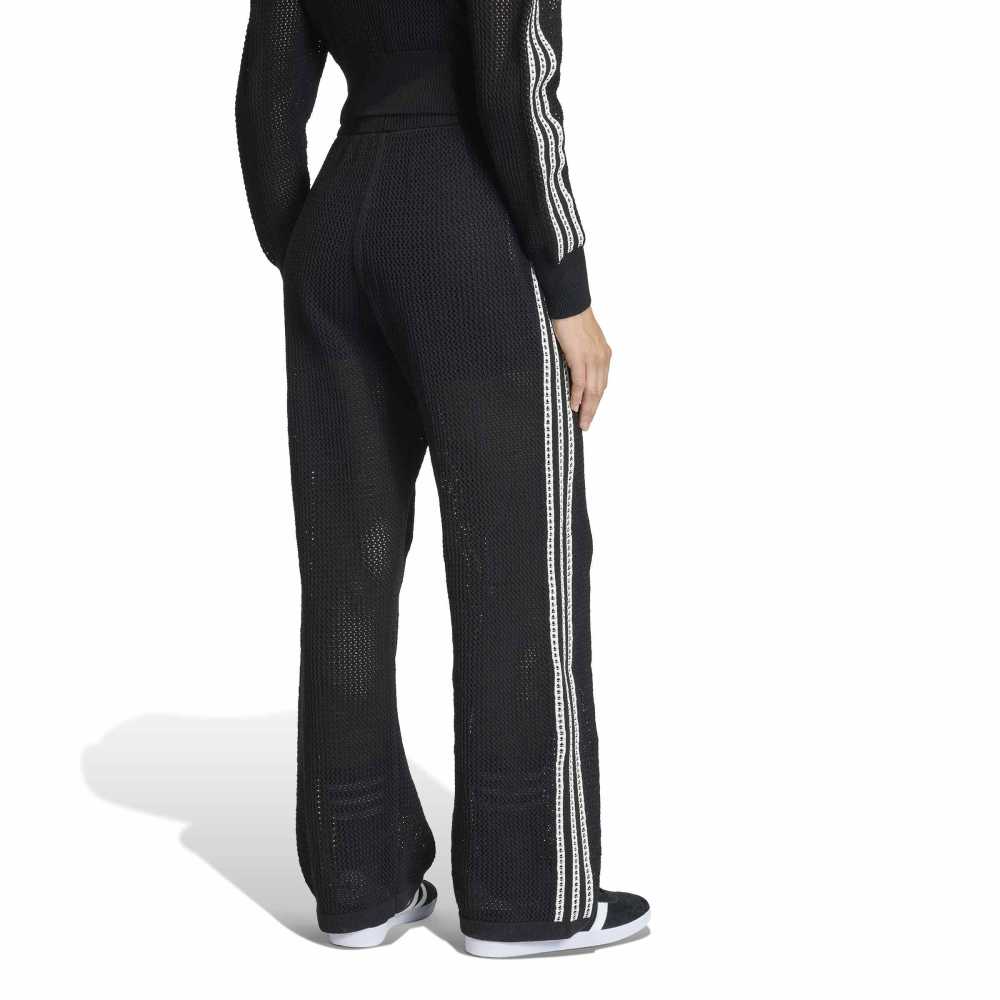 adidas Womens Knitted Crochet Track Pant - Black