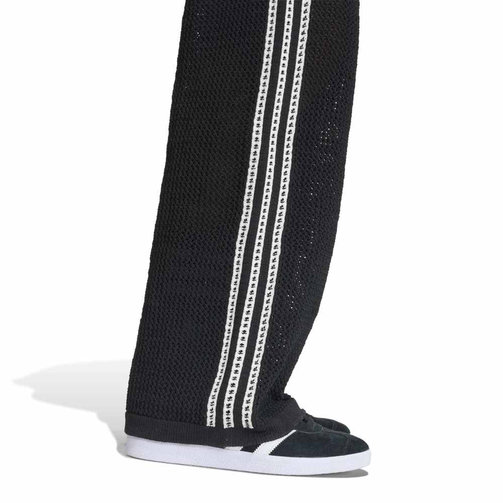 adidas Womens Knitted Crochet Track Pant - Black