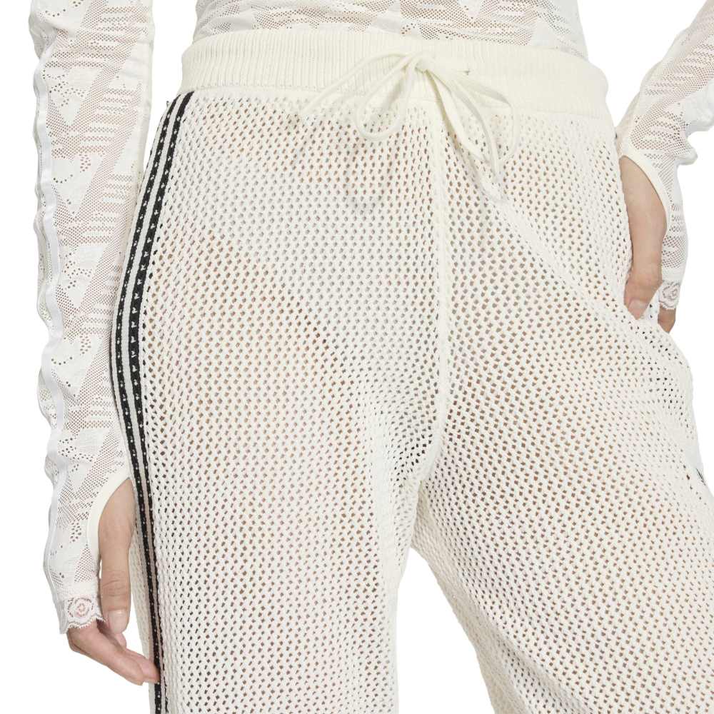 adidas Womens Knitted Crochet Track Pant - Off White