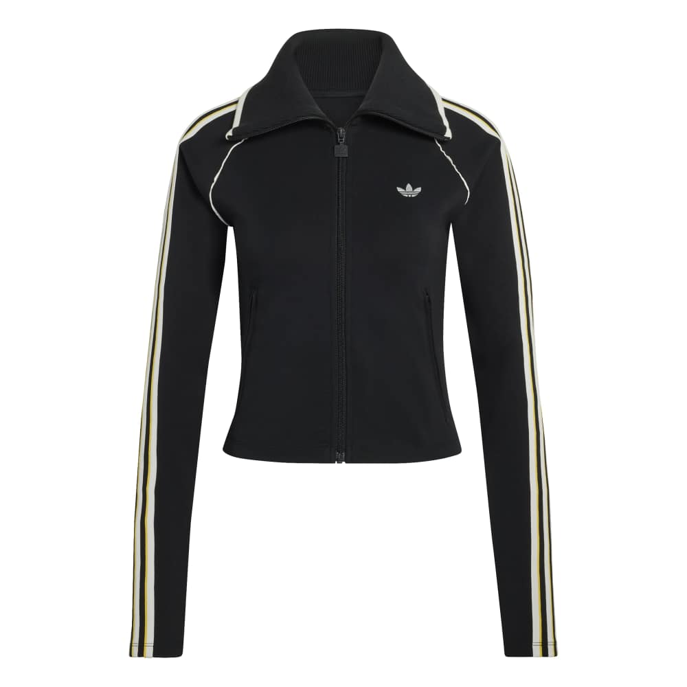 adidas Slim Track Top - Black / Yellow