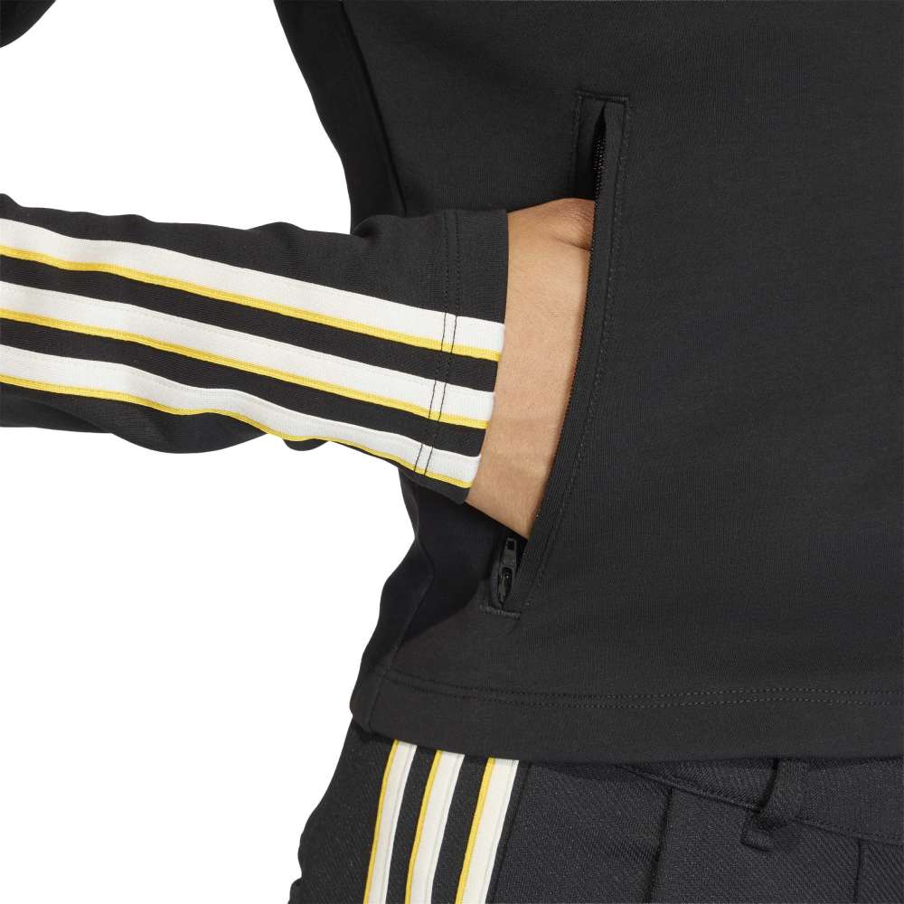 adidas Slim Track Top - Black / Yellow