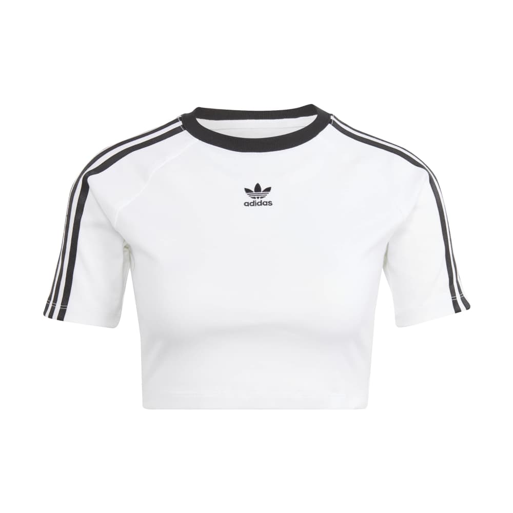 adidas Womens 3-Stripes Baby Tee - White