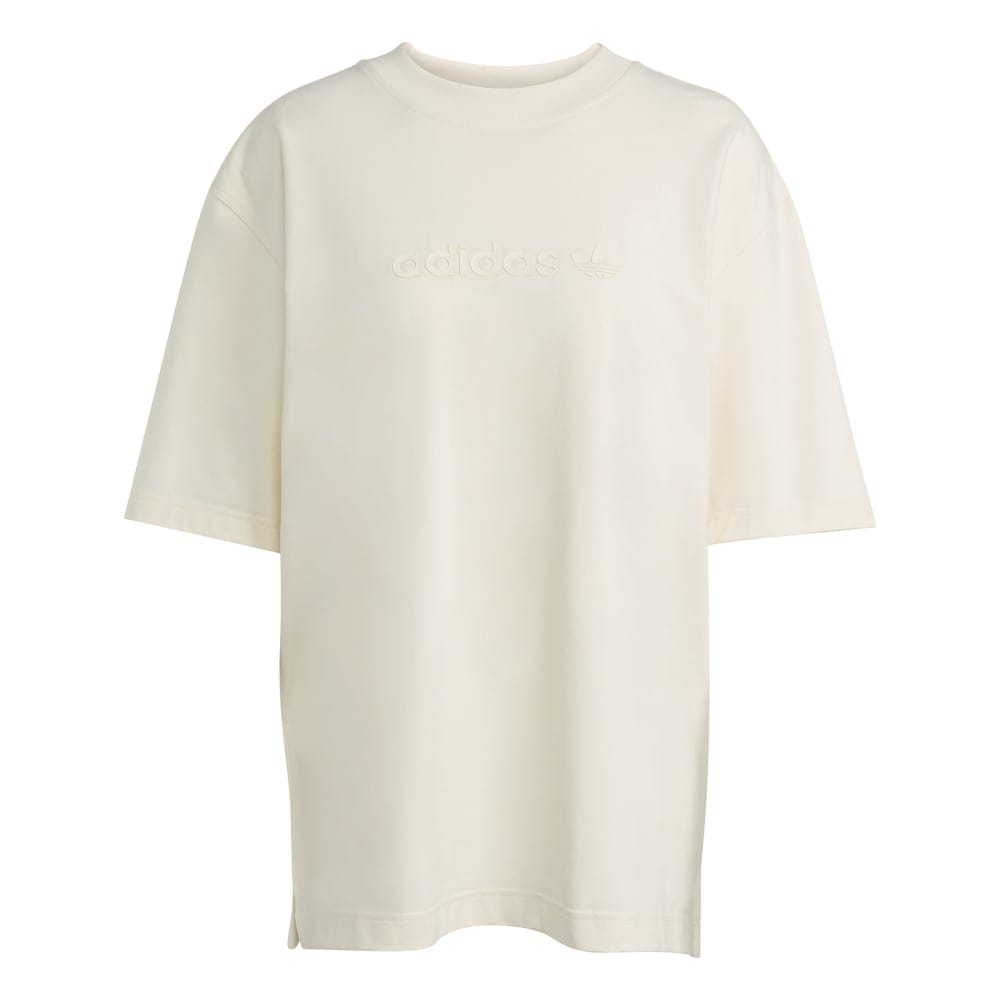 adidas Womens Essentials Linear Oversized Tee - Cream White