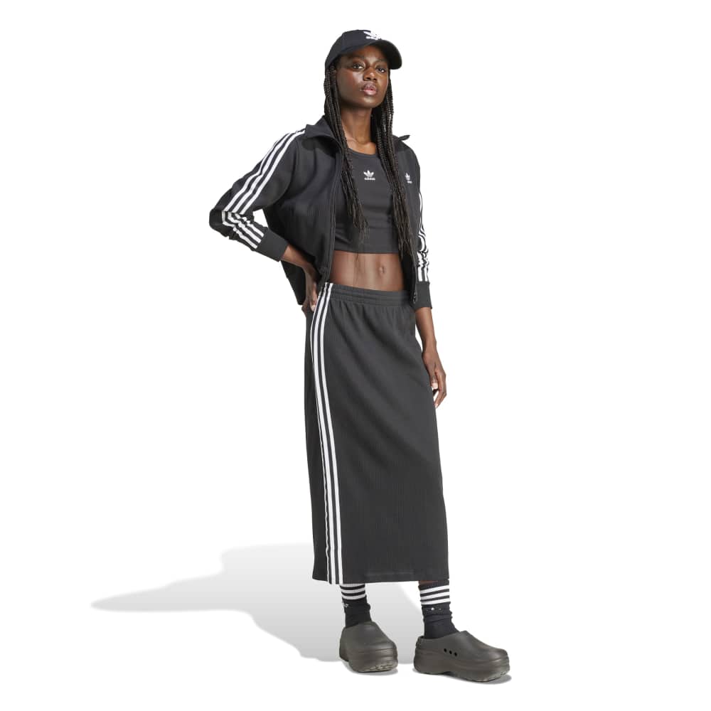 adidas Womens Essentials Ribbed Tee - Black