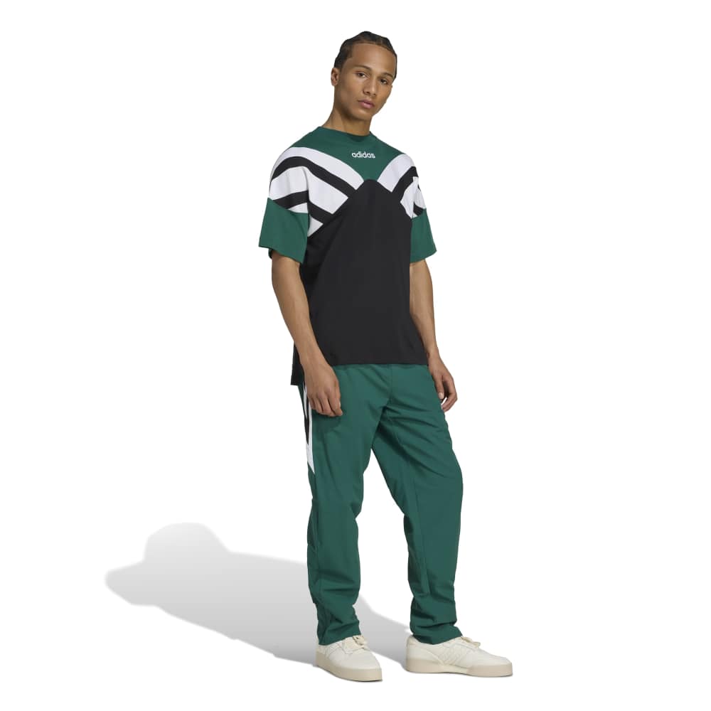 adidas Archive Cutline Tee - Black / Collegiate Green