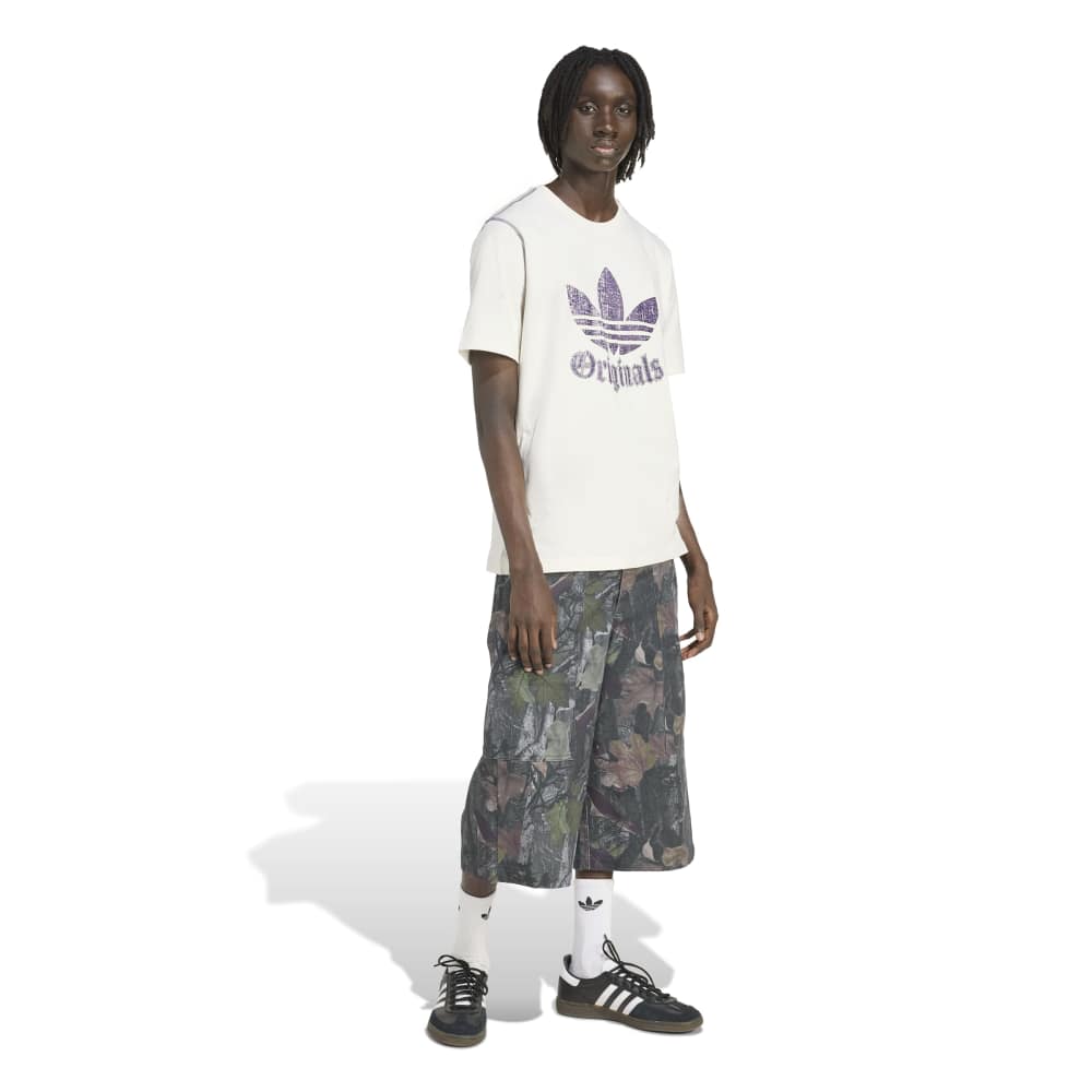 adidas Distressed Graphic Tee - Cloud White