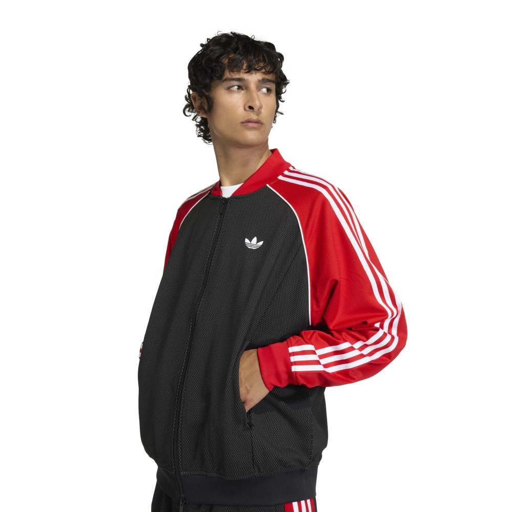 adidas SST Loose Mesh Track Top - Black