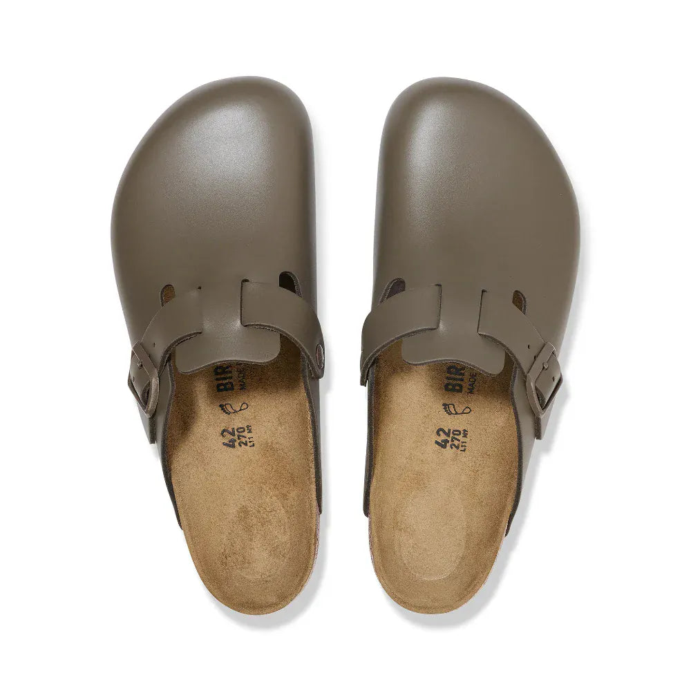 Birkenstock Boston Smooth Leather - Concrete Grey