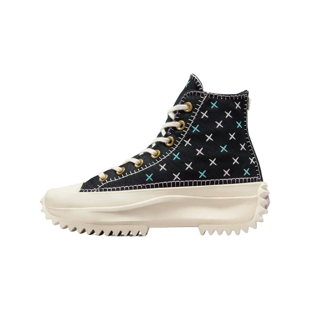 Converse Run Star Hike Crafted Stitching High Top - Black / Egret / Gold