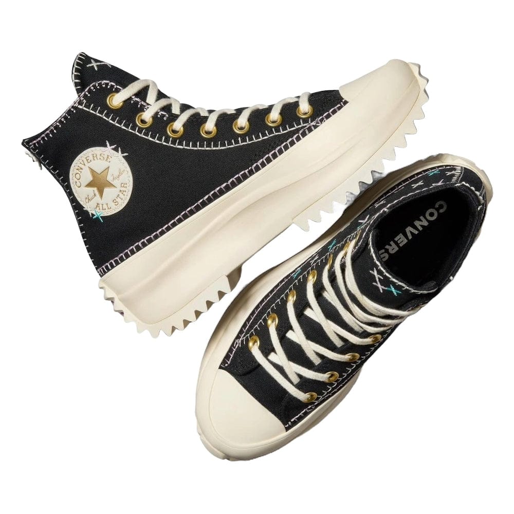 Converse Run Star Hike Crafted Stitching High Top - Black / Egret / Gold