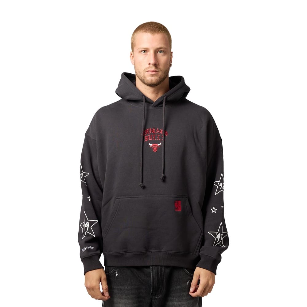 Mitchell & Ness Blackletter Champions BoxFit Chicago Bulls - Washed Black