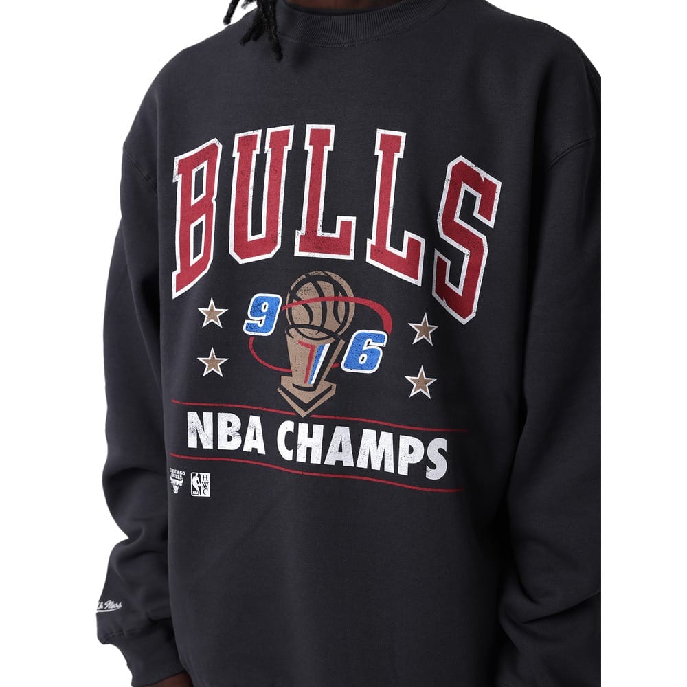 Mitchell & Ness Chicago Bulls 1996 NBA Champs Crew - Washed Black