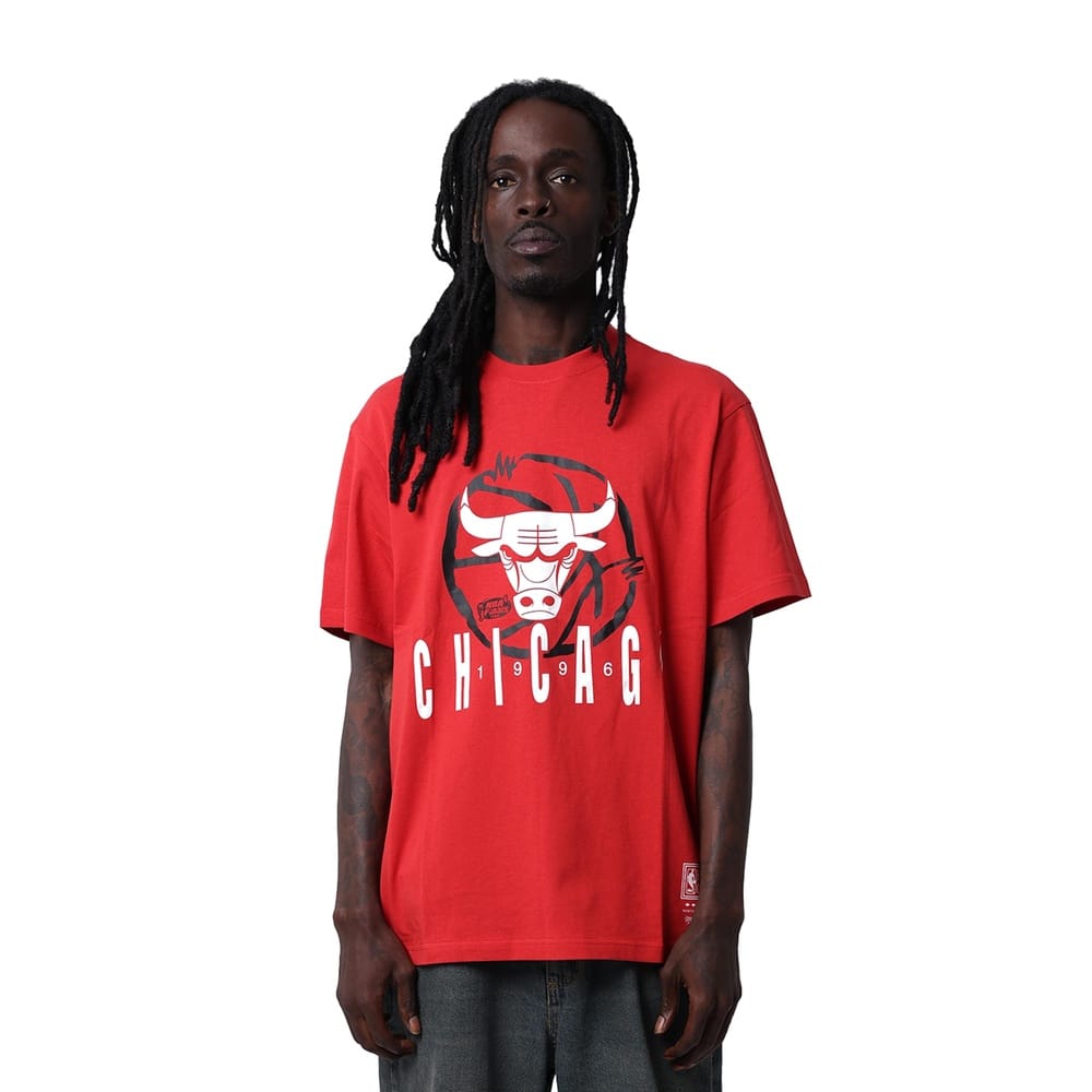 Mitchell & Ness Chicago Bulls Marker Tee - Red