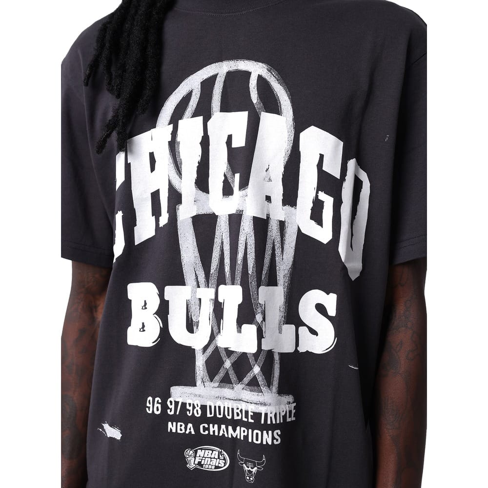 Mitchell & Ness Exclusive Tee Chicago Bulls - Washed Black