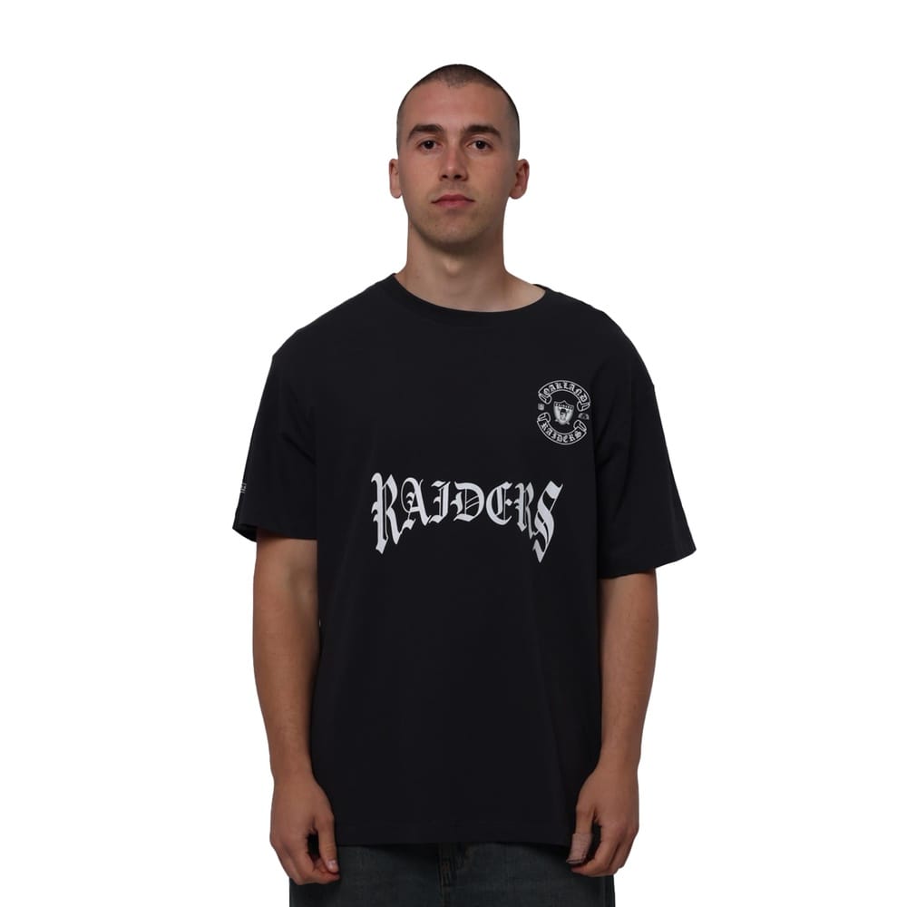 Mitchell & Ness First Down Tee Oakland Raiders - Washed Black