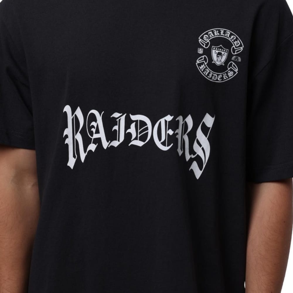 Mitchell & Ness First Down Tee Oakland Raiders - Washed Black