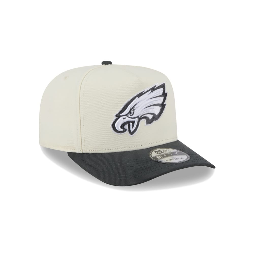 New Era 9FIFTY 3 Times A-Frame Pre-Curved Snapback Philadelphia Eagles - Chrome / Steel