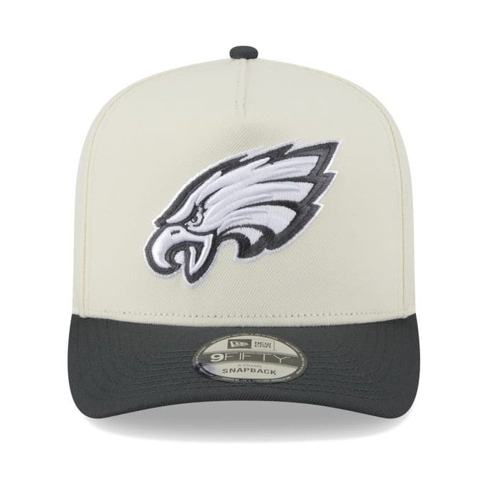New Era 9FIFTY 3 Times A-Frame Pre-Curved Snapback Philadelphia Eagles - Chrome / Steel