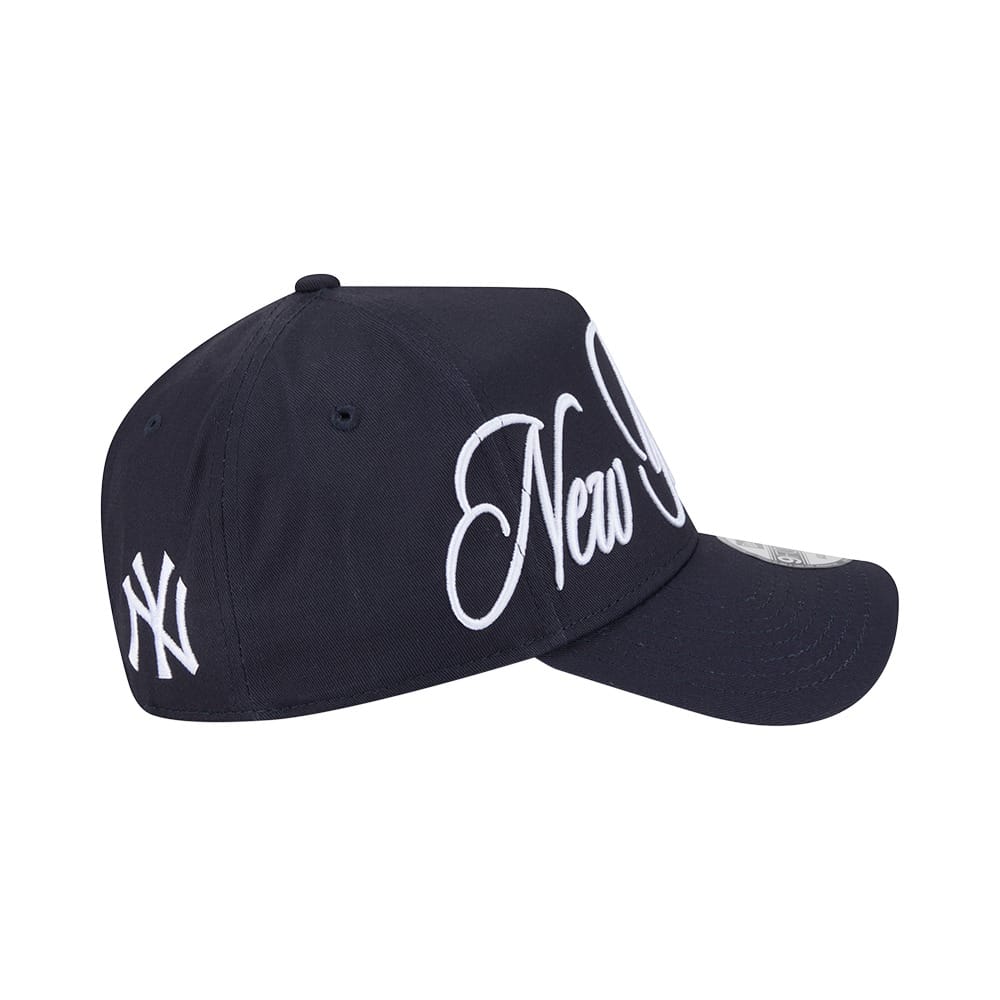 New Era 9FORTY A-Frame Calligraphic New York Yankees - Navy