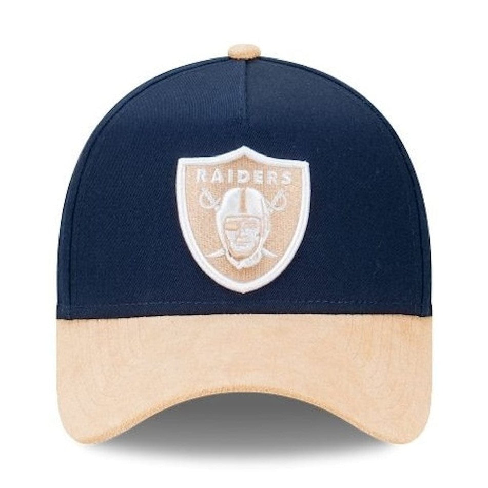 New Era 9FORTY Suede Brim A-Frame Snapback Las Vegas Raiders - Oceanside Blue / Oatmilk
