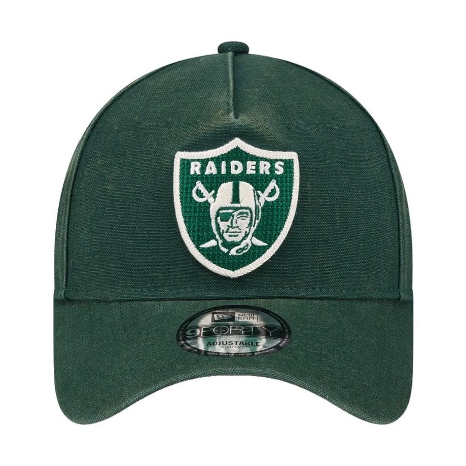 New Era 9FORTY Washed Canvas A-Frame Las Vegas Raiders - Dark Green