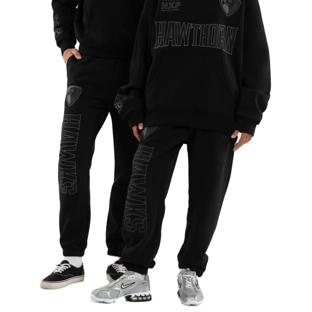 NXP X AFL Hawthorn Perform Trackpant - Jet Black