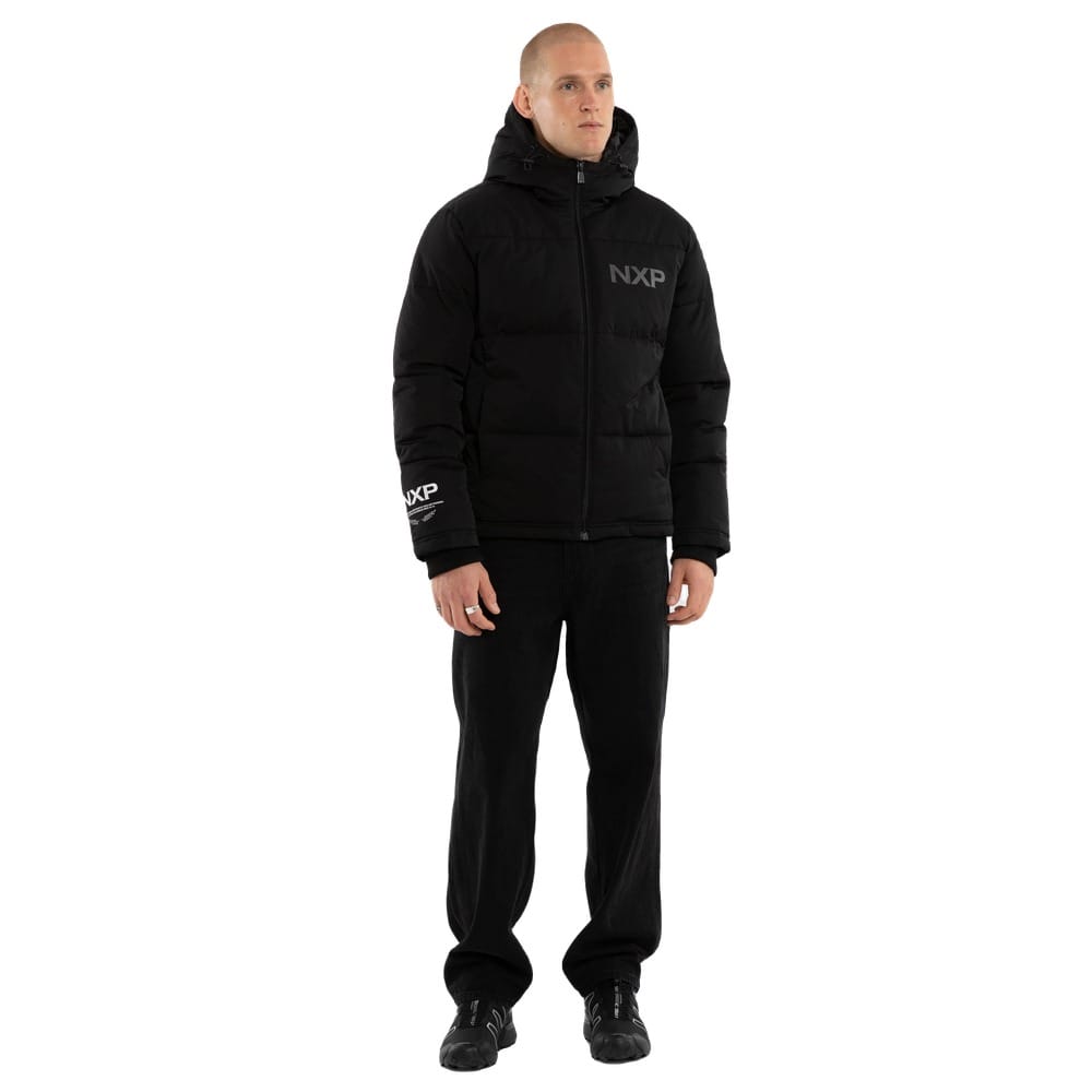 NXP Onus Hooded Puffer Jacket - Jet Black