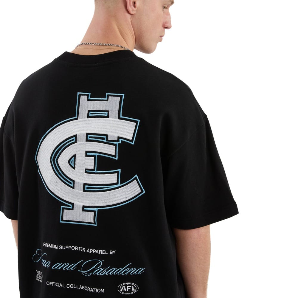 NXP X AFL Carlton Legacy Loopback Tee - Jet Black