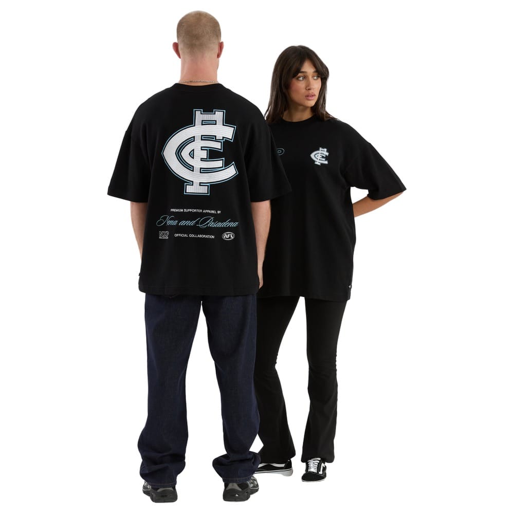 NXP X AFL Carlton Legacy Loopback Tee - Jet Black
