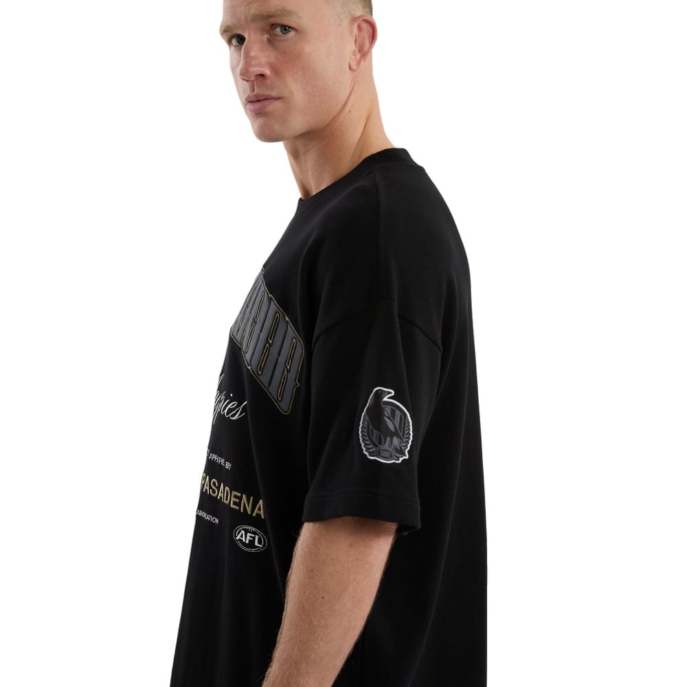 NXP X AFL Collingwood Game-On Loopbk Tee - Jet Black