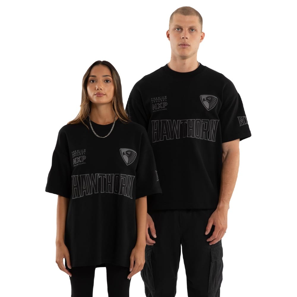 NXP X AFL Hawthorn Perform Loopback Tee - Jet Black