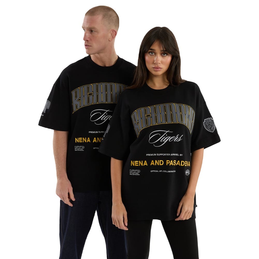 NXP X AFL Richmond Game-On Loopbk Tee - Jet Black