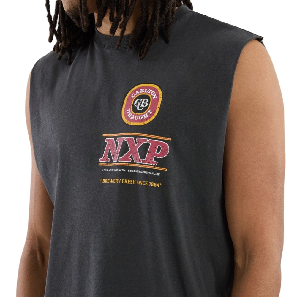NXP X Carlton Draught Comical Relaxed Muscle Tee - Pigment Black