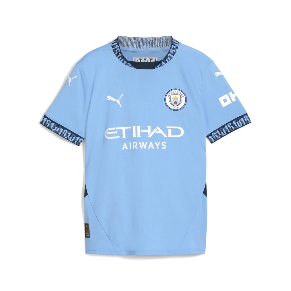 PUMA Childrens Manchester 2025 Home Jersey - Light Blue / Marine Blue