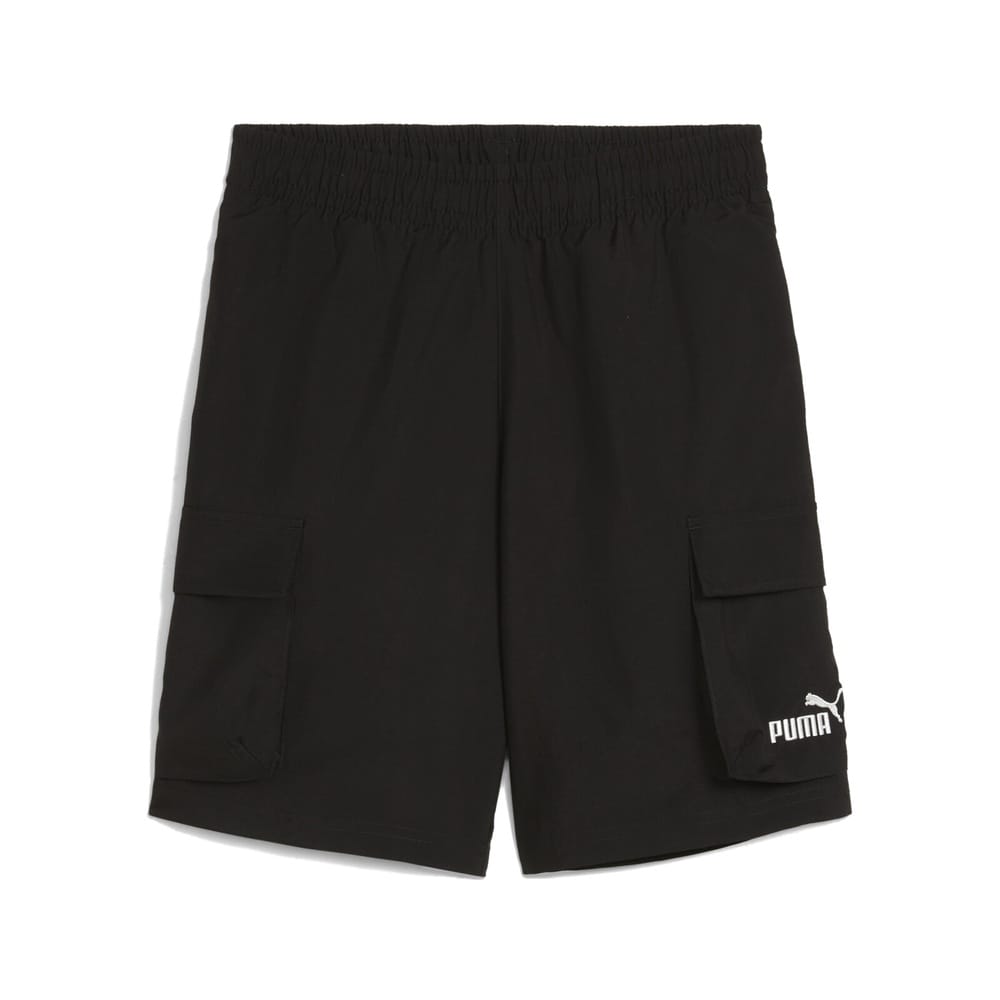 PUMA Kids Essential 1 Logo Woven Cargo Short - Black