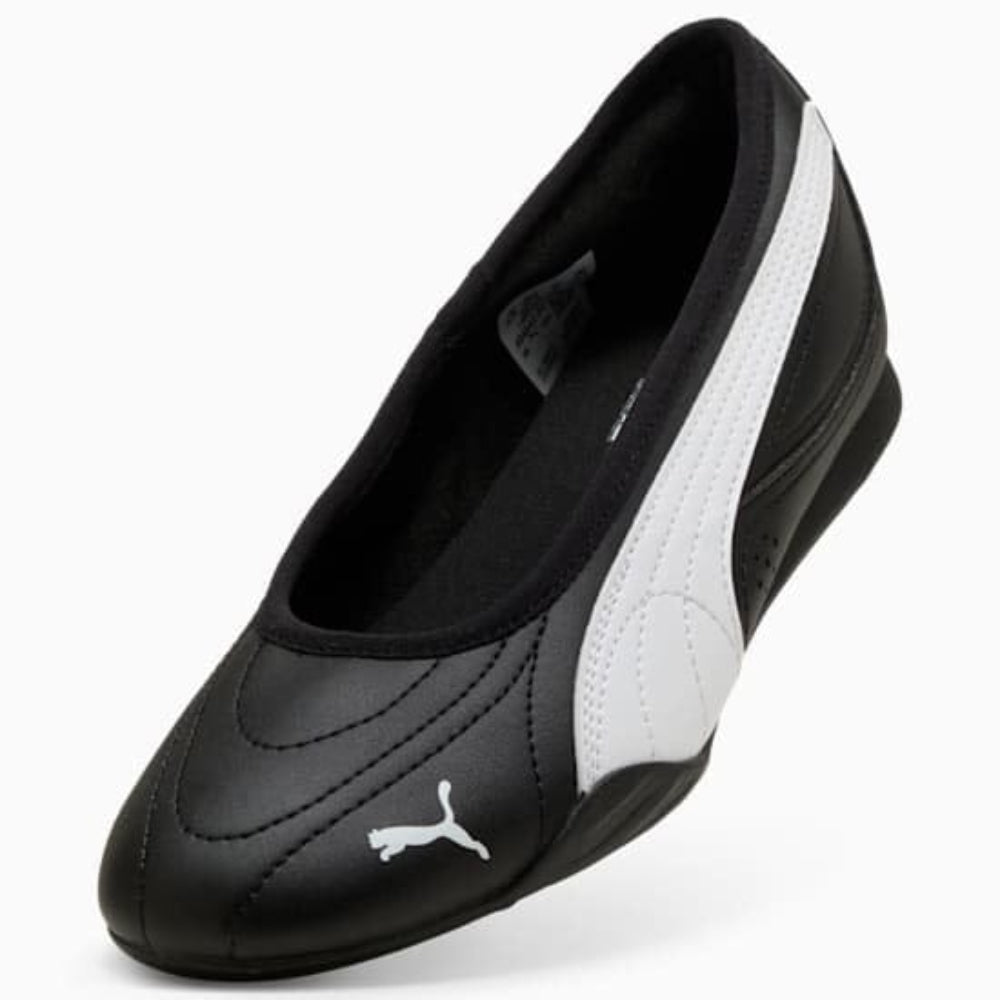 PUMA Women's Catch Soleil Ballerina - Black / White