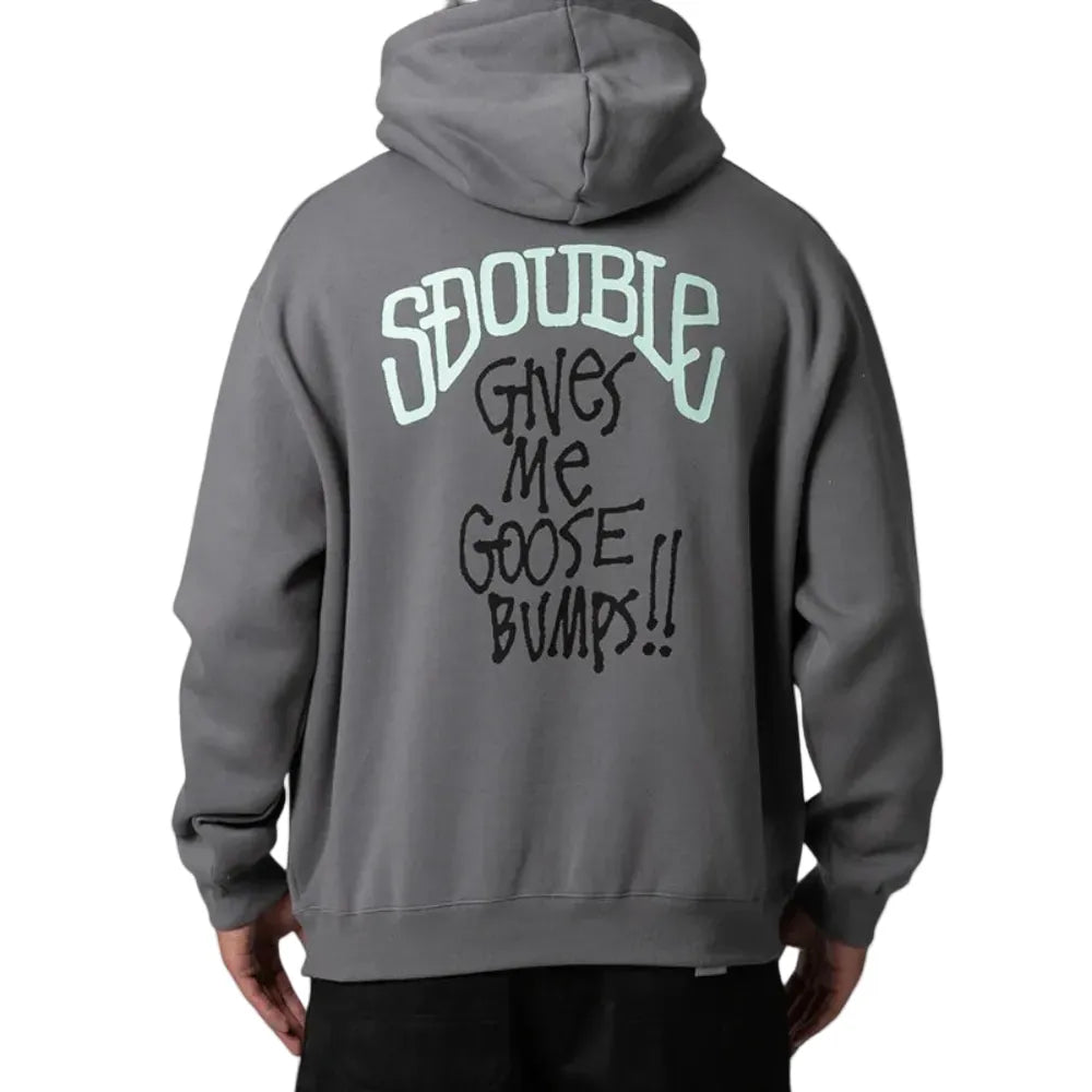 S / DOUBLE Goosebumps Hood - Steel