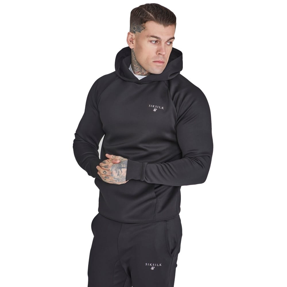 SikSilk Essential Poly Hoodie - Black