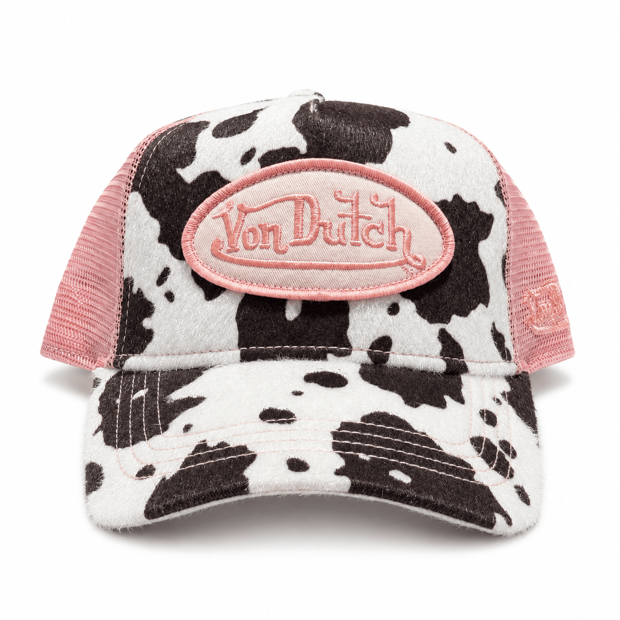 Von Dutch Animal Skin Trucker Cap - Baby Pink / Pink