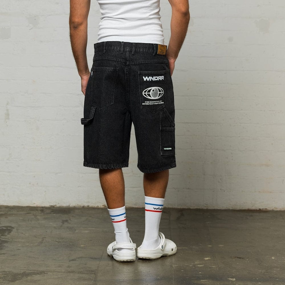 WNDRR Booster Denim Short - Washed Black