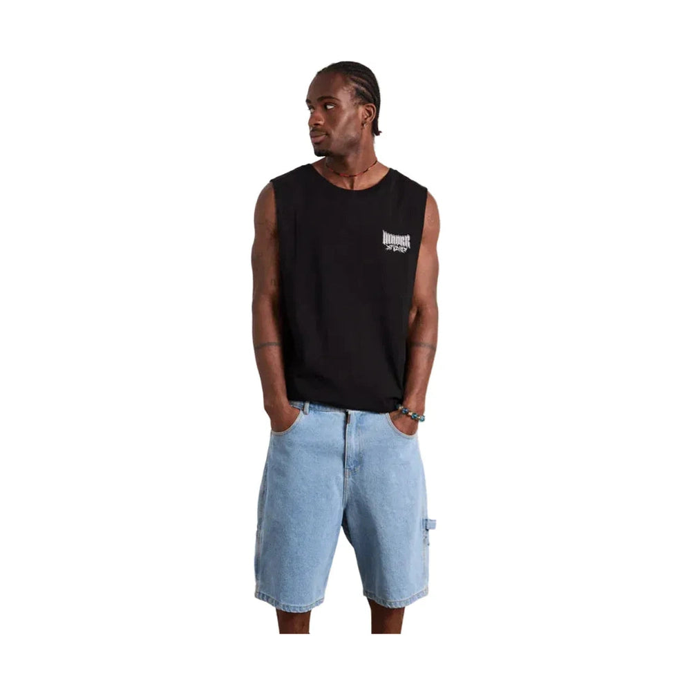 WNDRR Bleach Muscle Top - Black