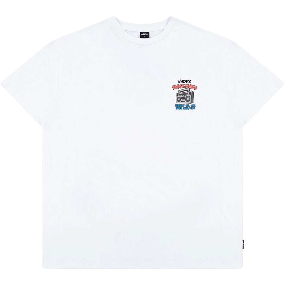 WNDRR Block Party Box Fit Tee - White