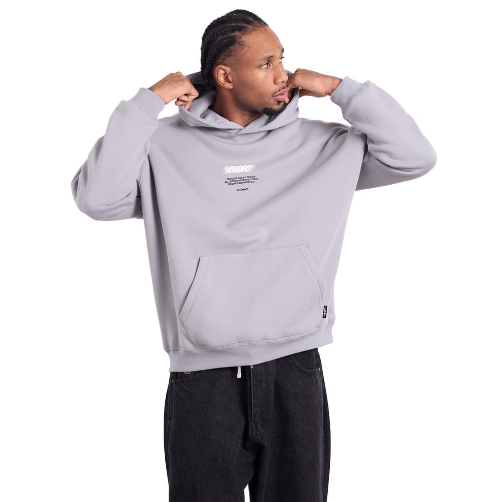 WNDRR Borderless Hood Sweat - Cement Grey