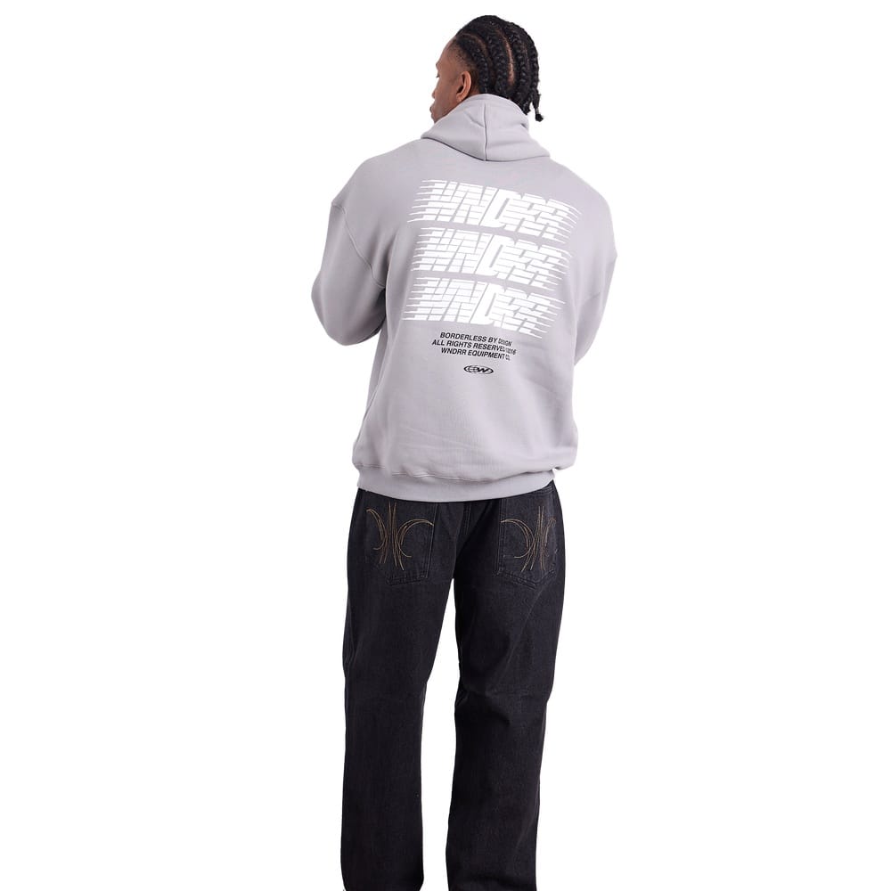 WNDRR Borderless Hood Sweat - Cement Grey