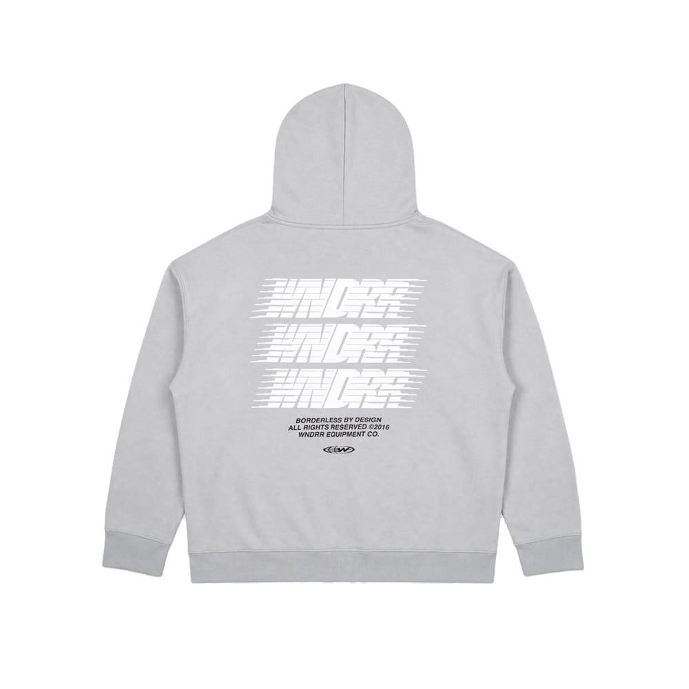 WNDRR Borderless Hood Sweat - Cement Grey