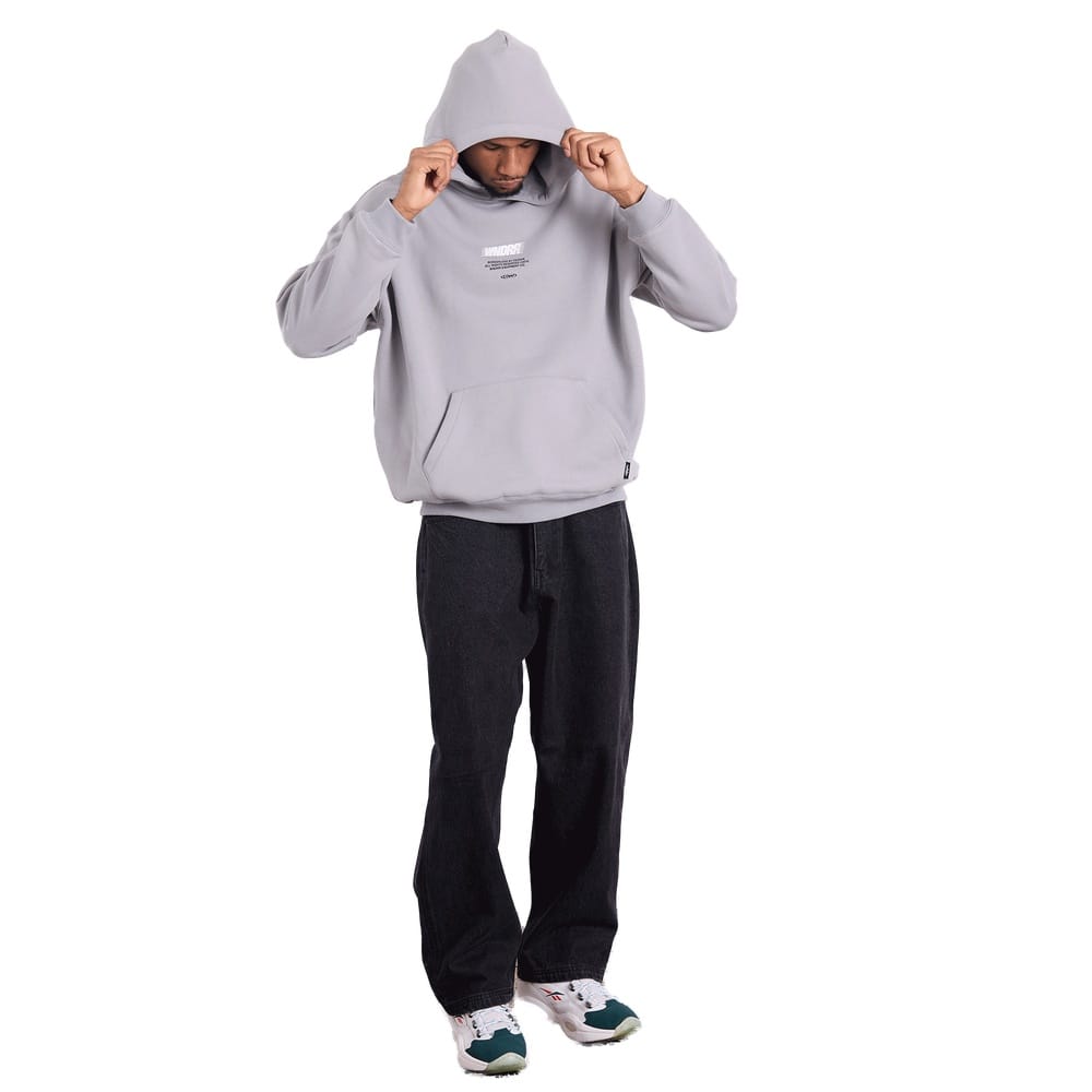 WNDRR Borderless Hood Sweat - Cement Grey
