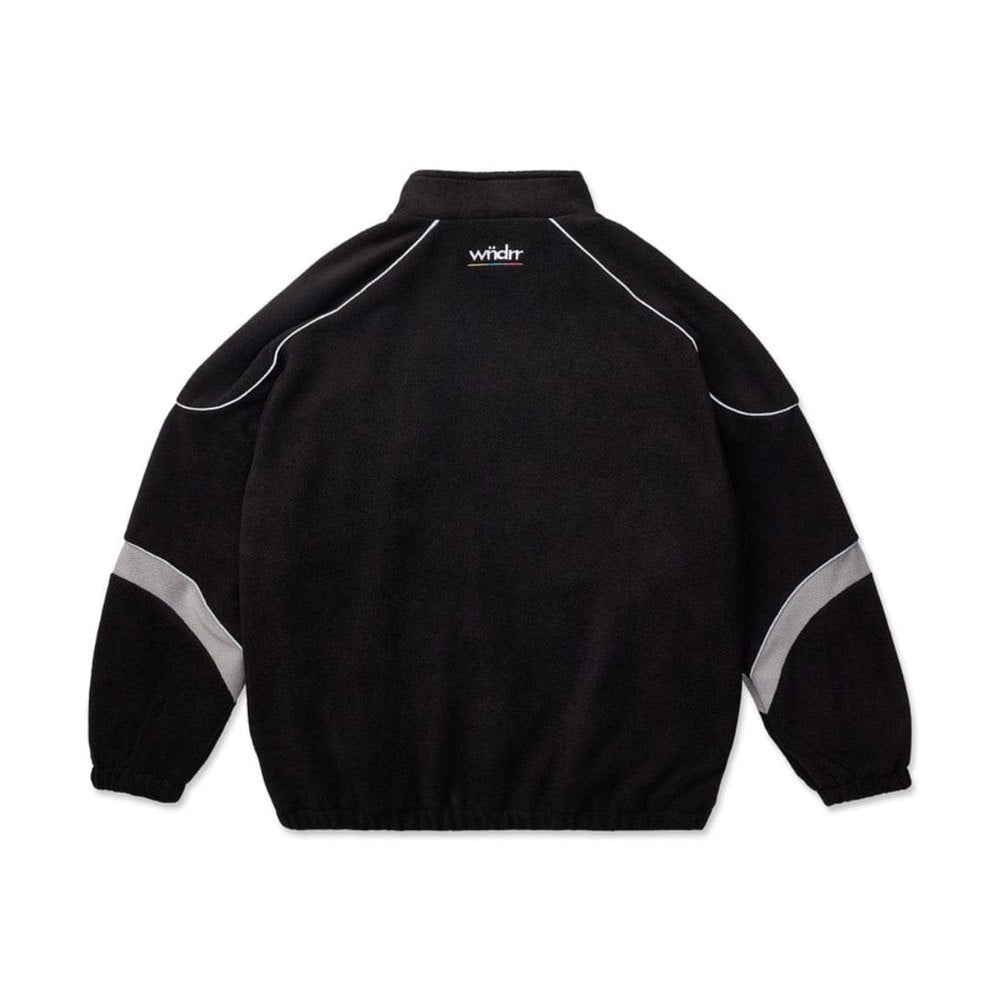 WNDRR Collective 1/4 Zip Polar Fleece Sweat - Black